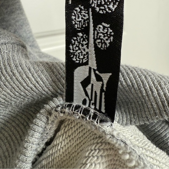 Streetwear Spider Scuba hoodie Men’s Large Grey Star Puff Print Young Thug style - Picture 12 of 13